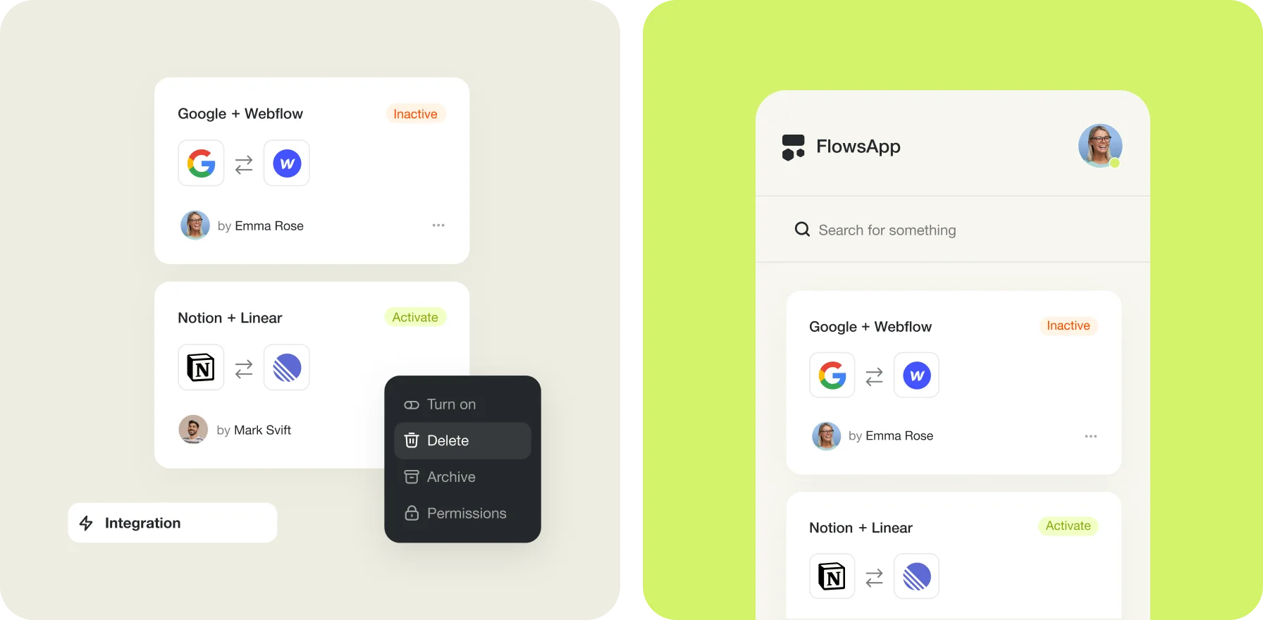 design service provides access to the different platforms