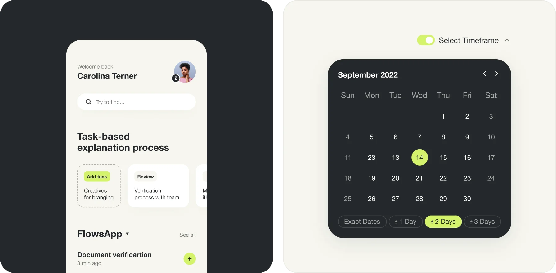 users can track the progress with creative branding design