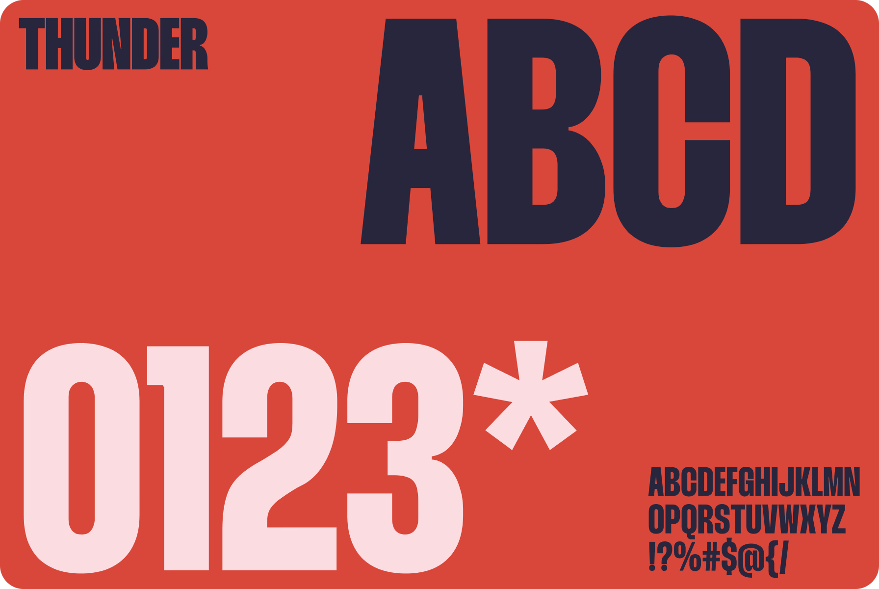 using the Thunder font for a headline design