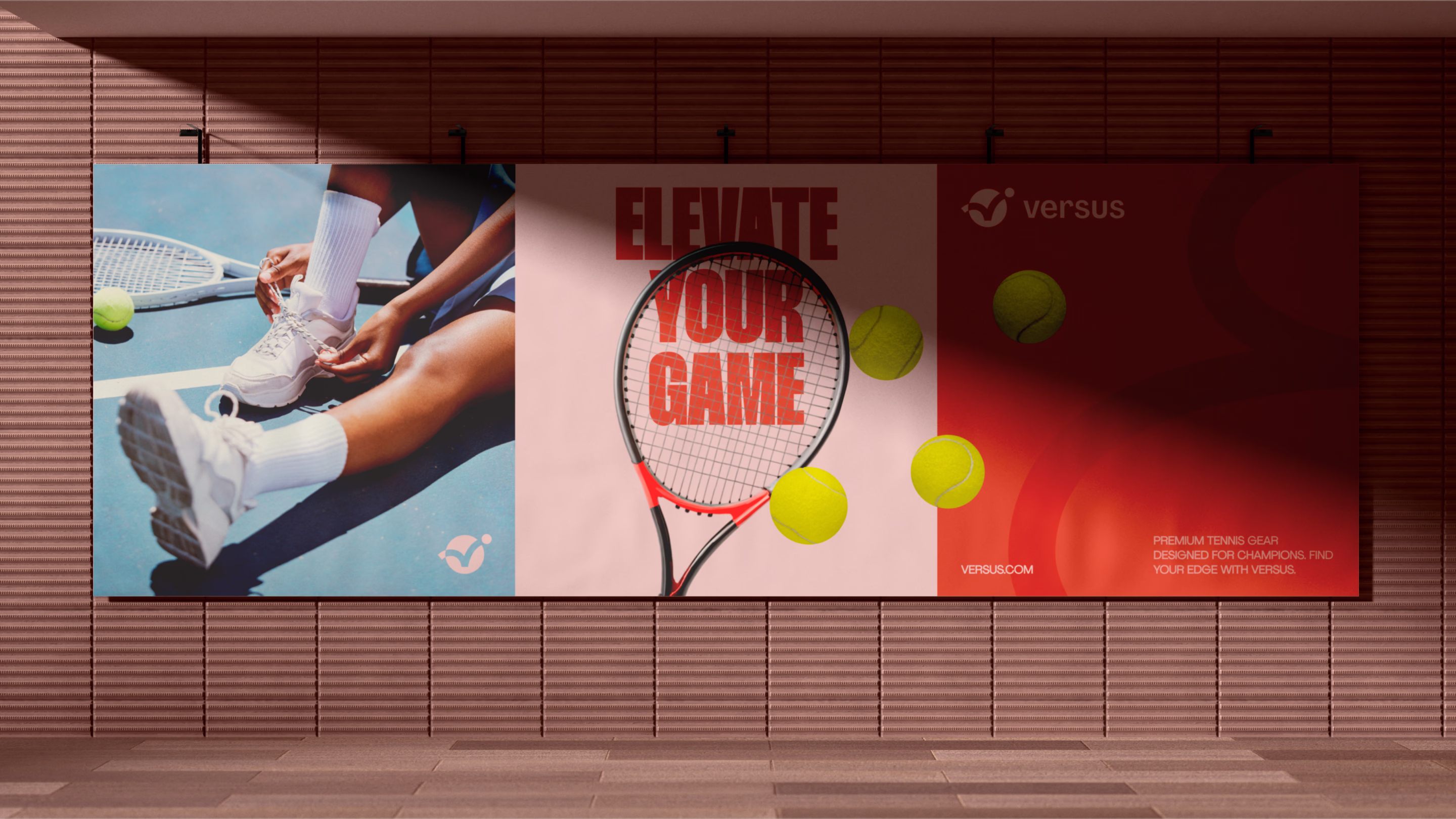 brand design featuring tennis balls as key elements
