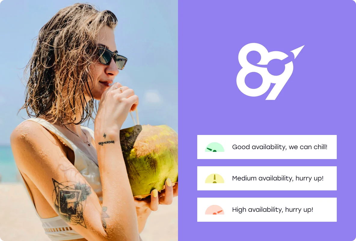 UI/UX design for Occupancy and Availability indicator with graphics and visuals