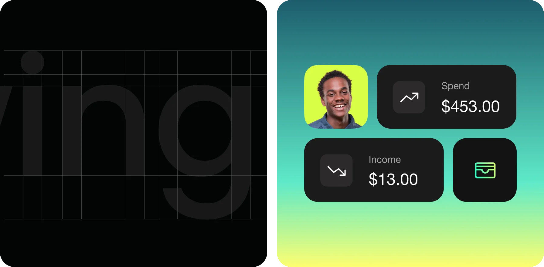 financial platform with colorful and enjoyable user interface