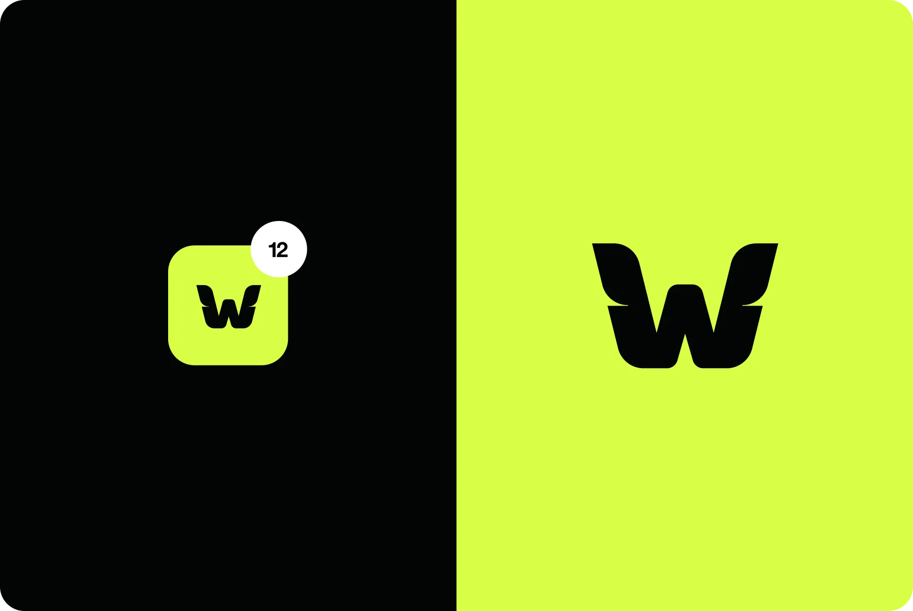 a memorable logo with the lines and curves of the “W” letter