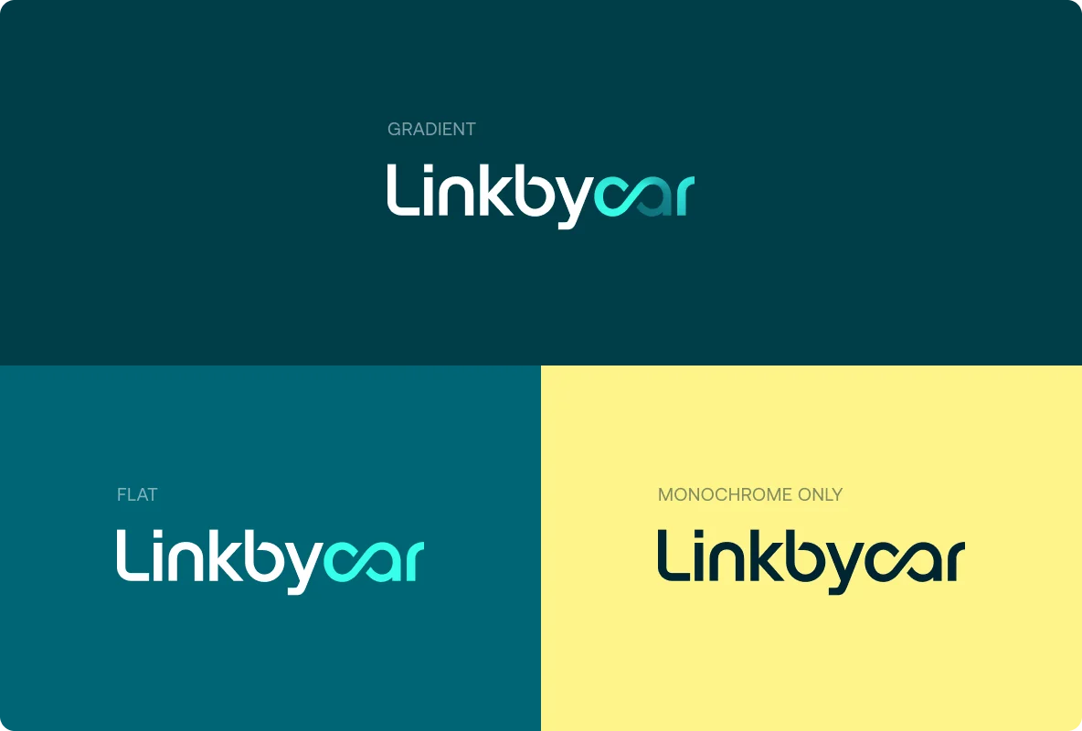 brand book with logo color options and usage guidelines