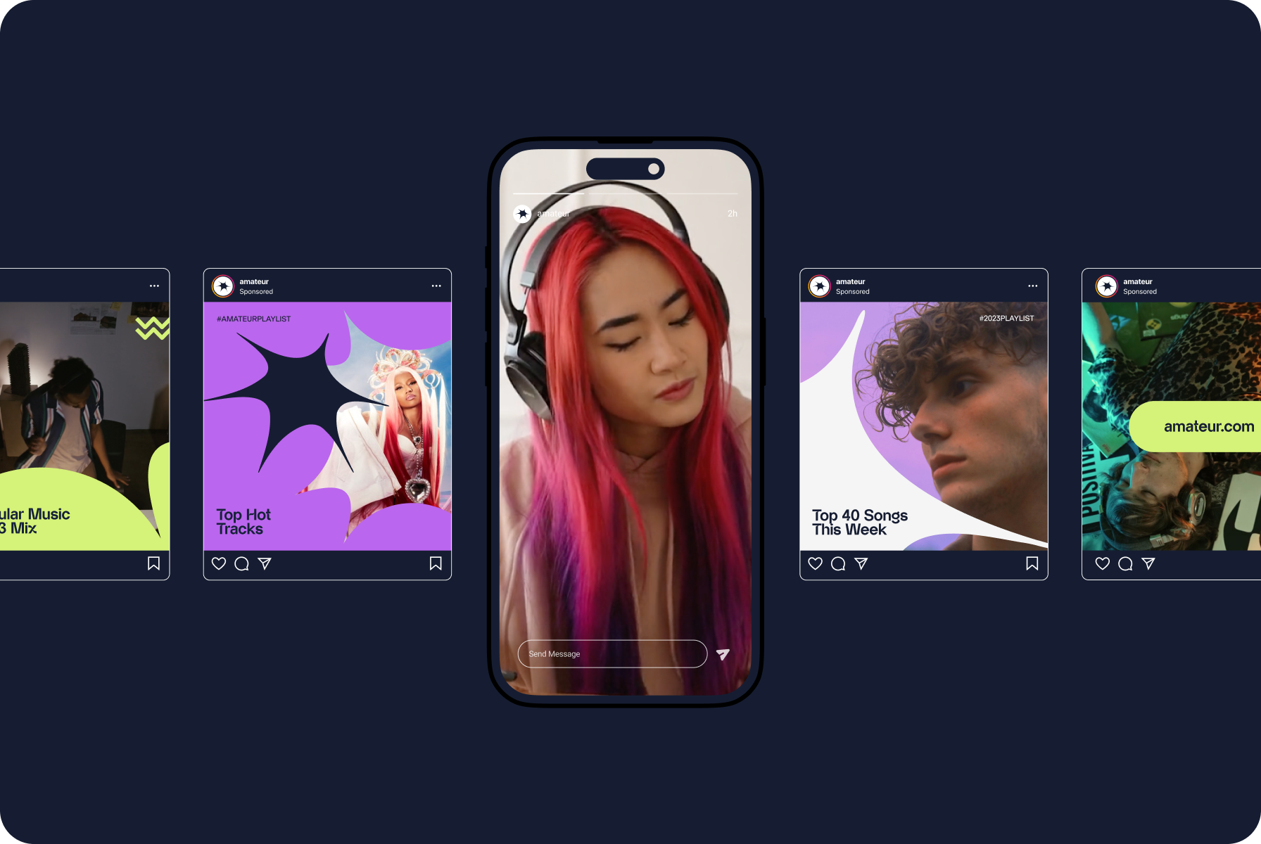 Amateur’s branding design with user-generated content