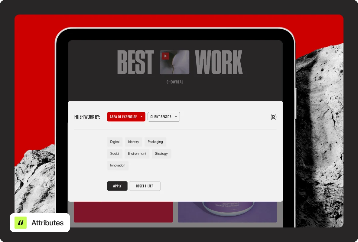 Development with Attributes by Finsweet for a user-friendly UX design