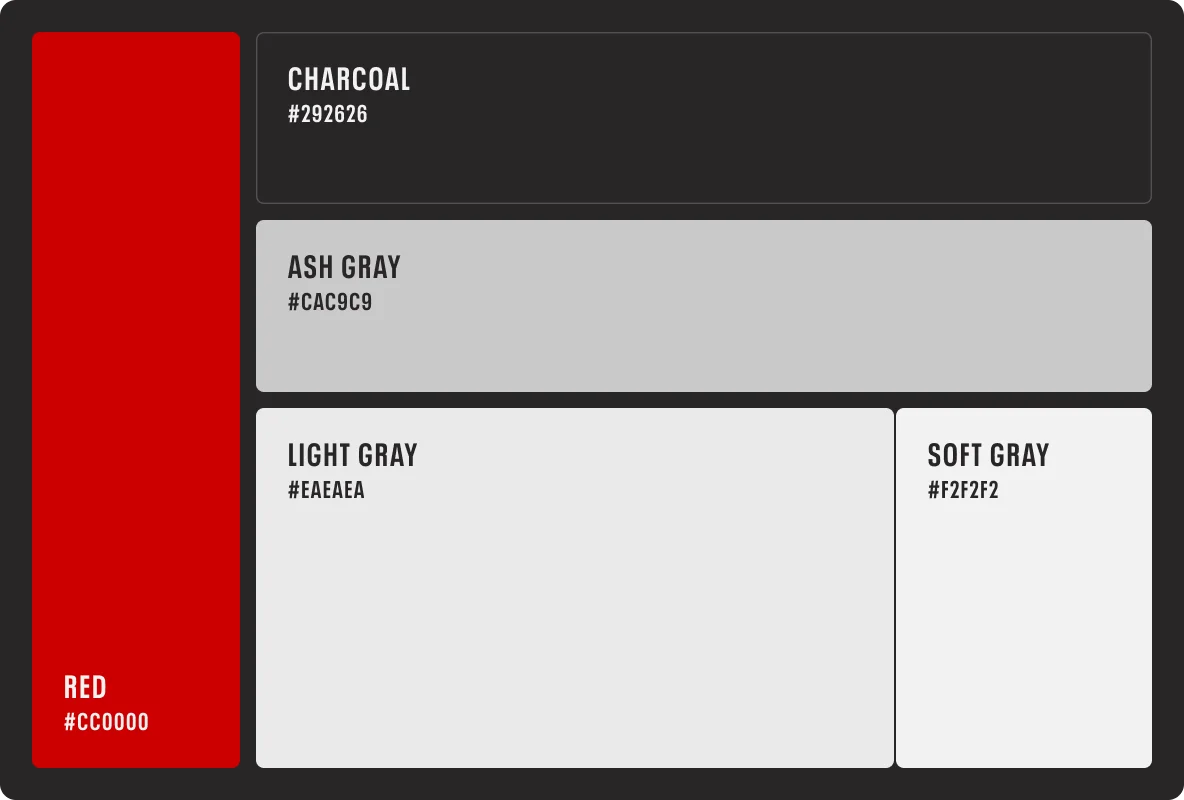 Color palette with vibrant accents to focus on content