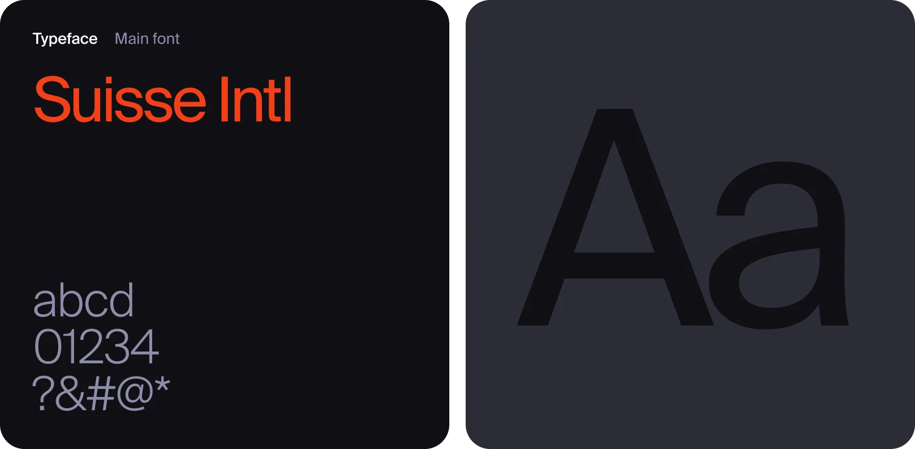 using Suisse Intl font for a contemporary UI design interface