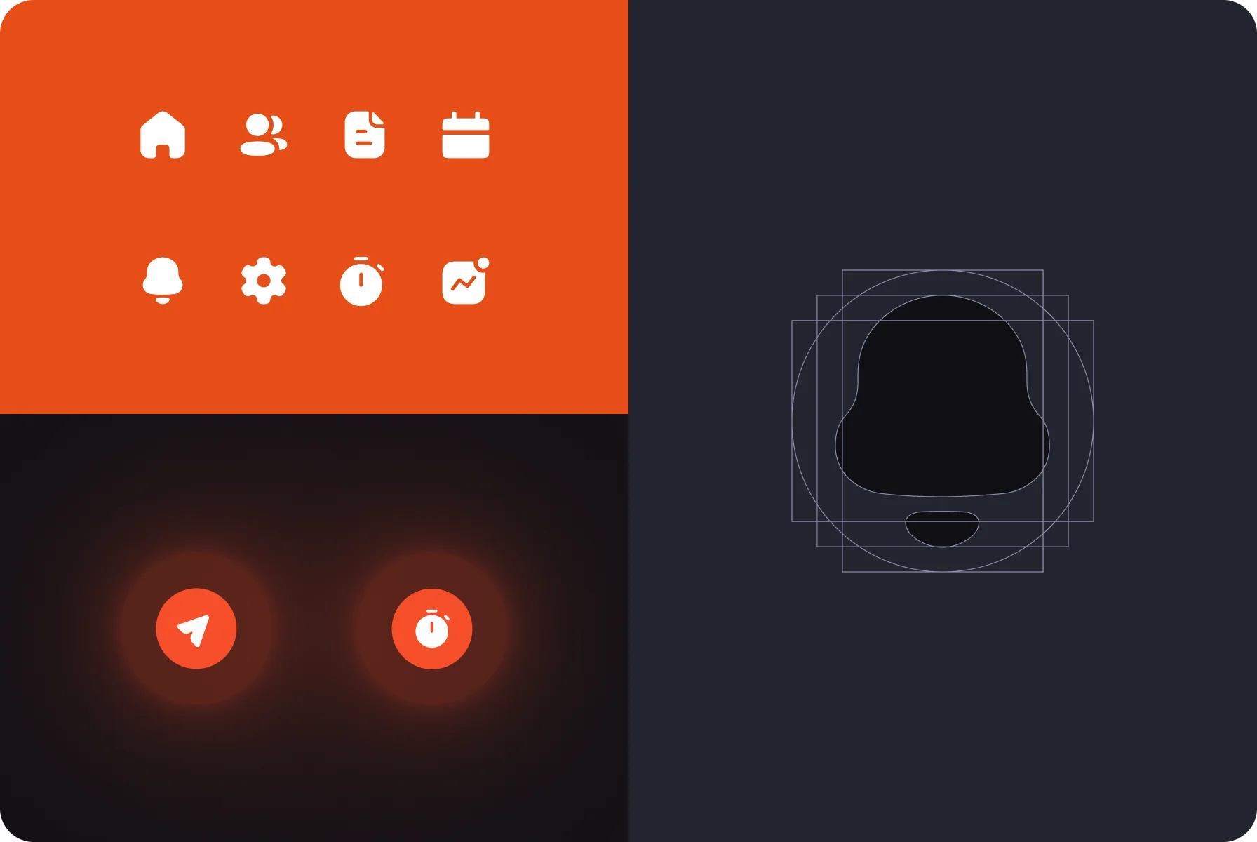 sleek icons as modern visuals in the design system by Halo Lab
