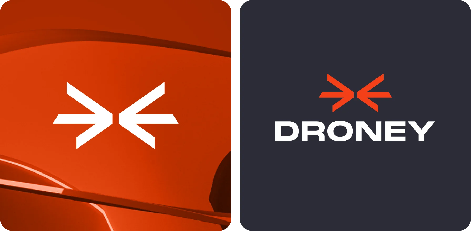 design logo with the vibrant orange and geometric lines