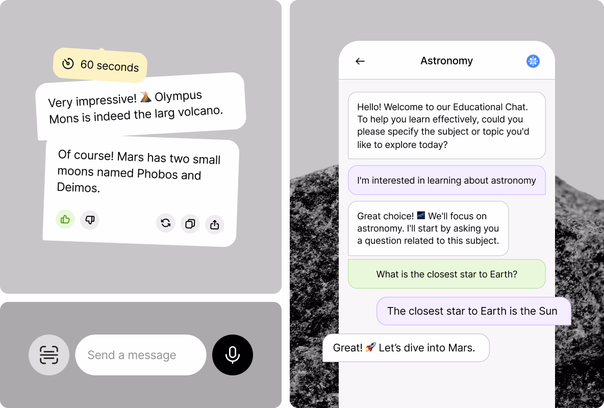 Halo Lab’s UI design focusing on clean chat elements