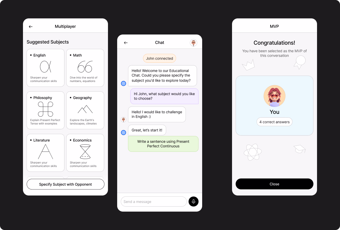 integration of the Multiplayer Quiz into the education app