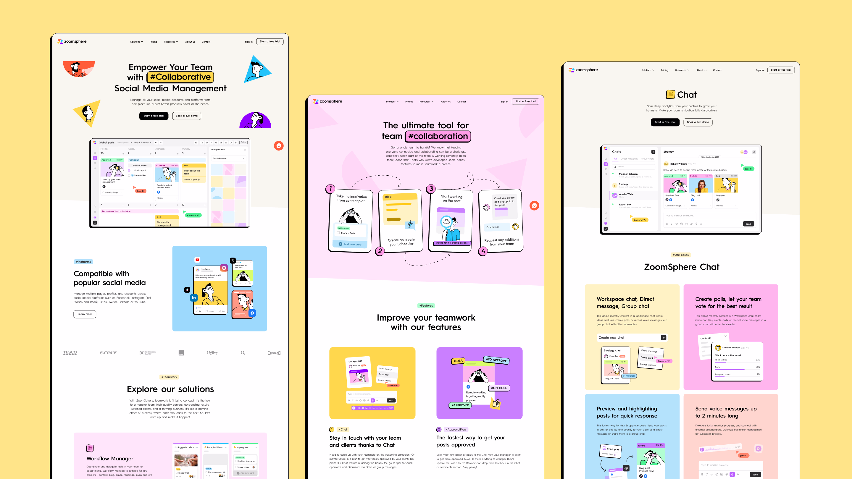web design concepts by Halo Lab for user delight