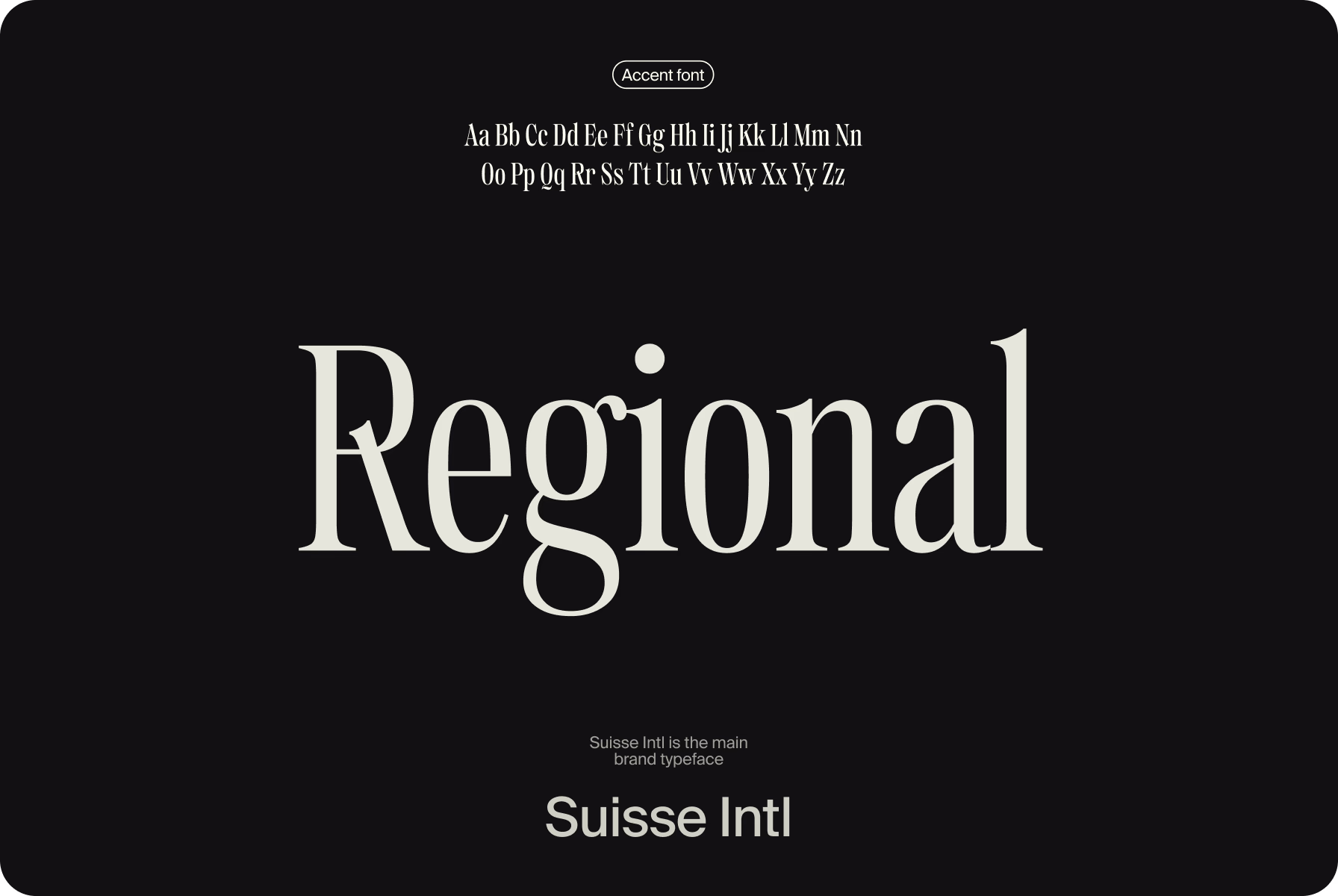 UI design by Halo Lab with Suisse Intl and a serif accent”