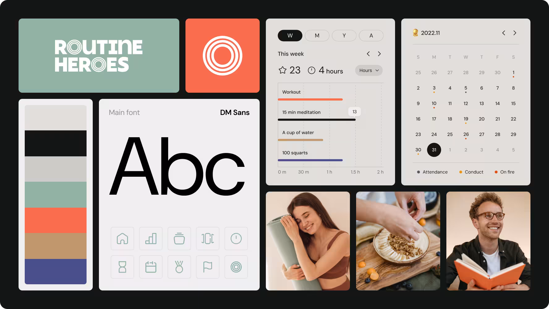 Halo Lab’s cohesive design system for Routine Hero