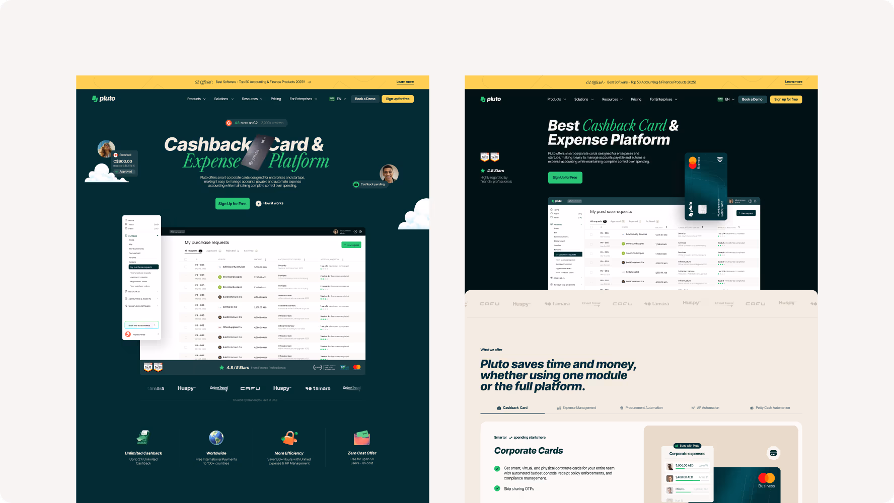 Halo Lab developed two homepage concepts and optimized the sitemap