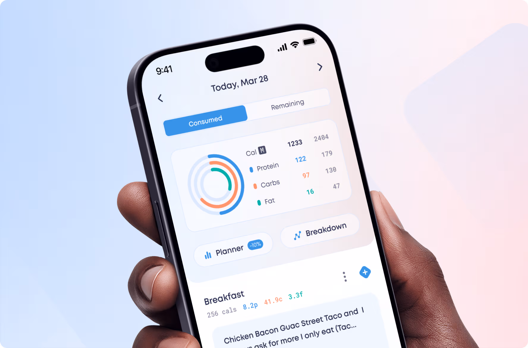 Halo Lab’s mobile UI/UX design for nutrition tracking app interface