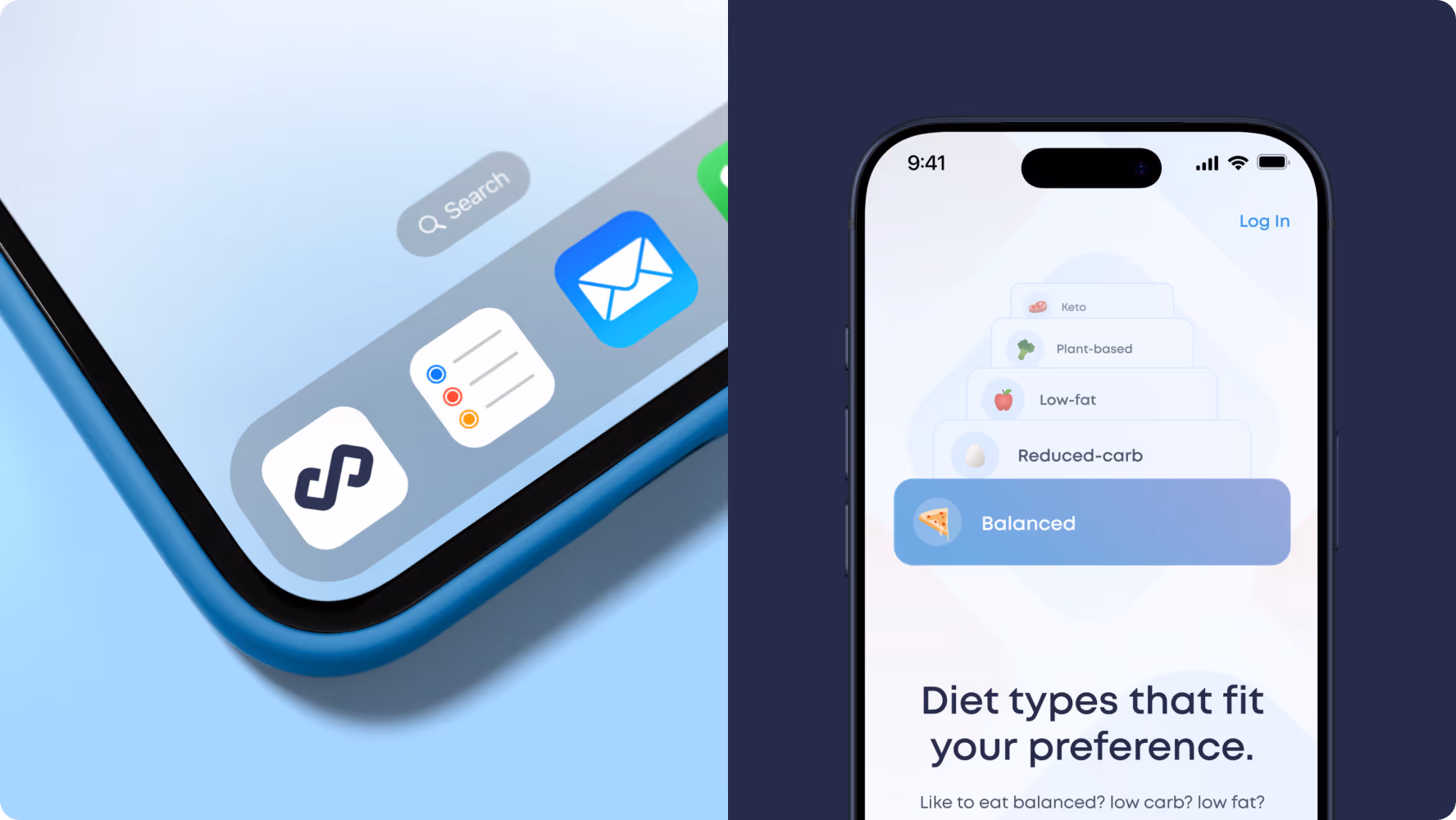 personalized diet types UI/UX design service by Halo Lab
