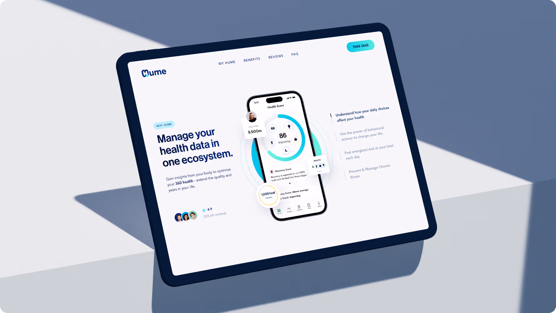 Halo Lab’s web design services for health data platform interface