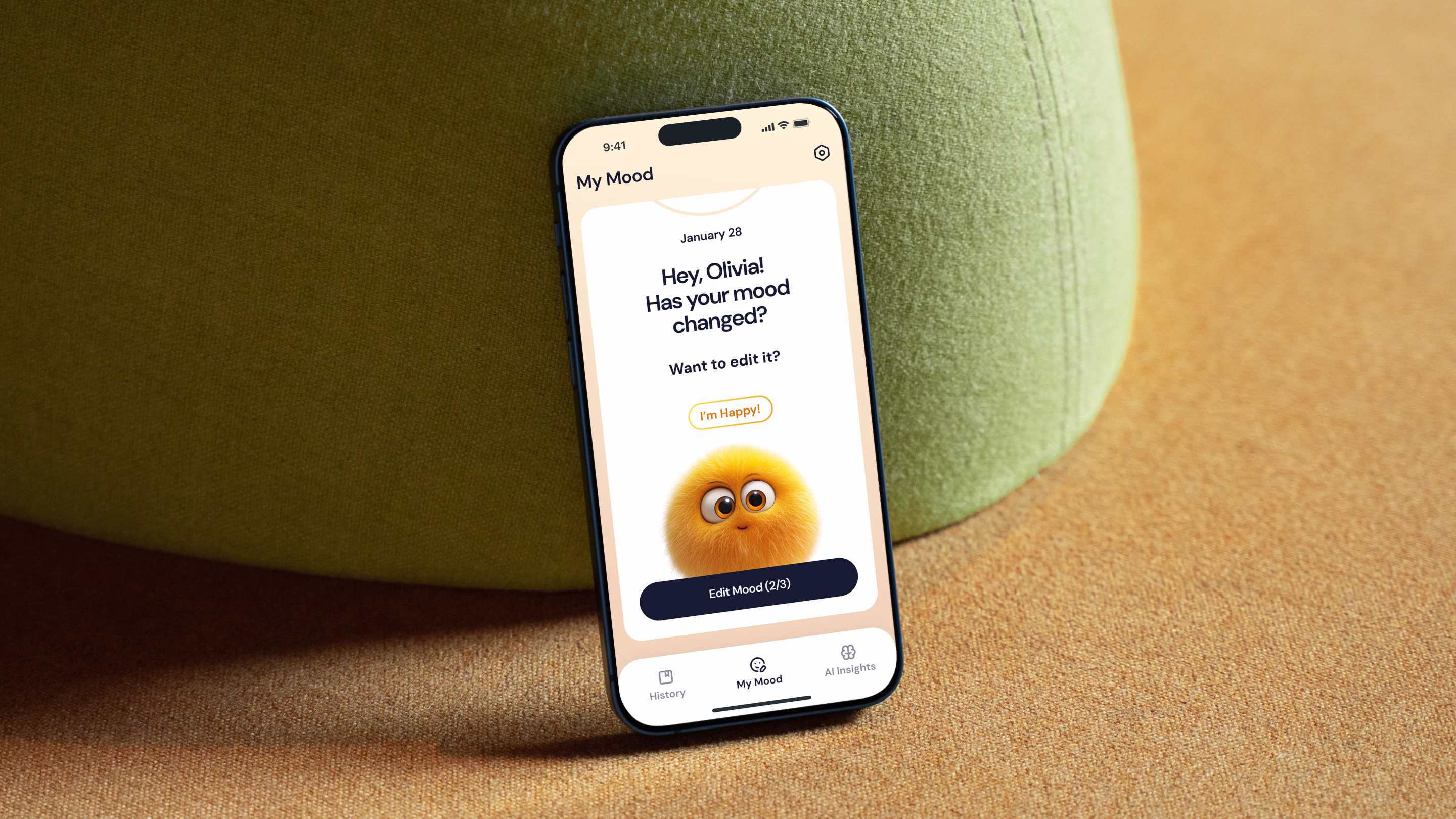 Mobile mood tracking experience designed and developed by Halo Lab