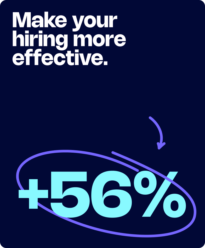 Interviewd brand graphic highlighting more effective hiring