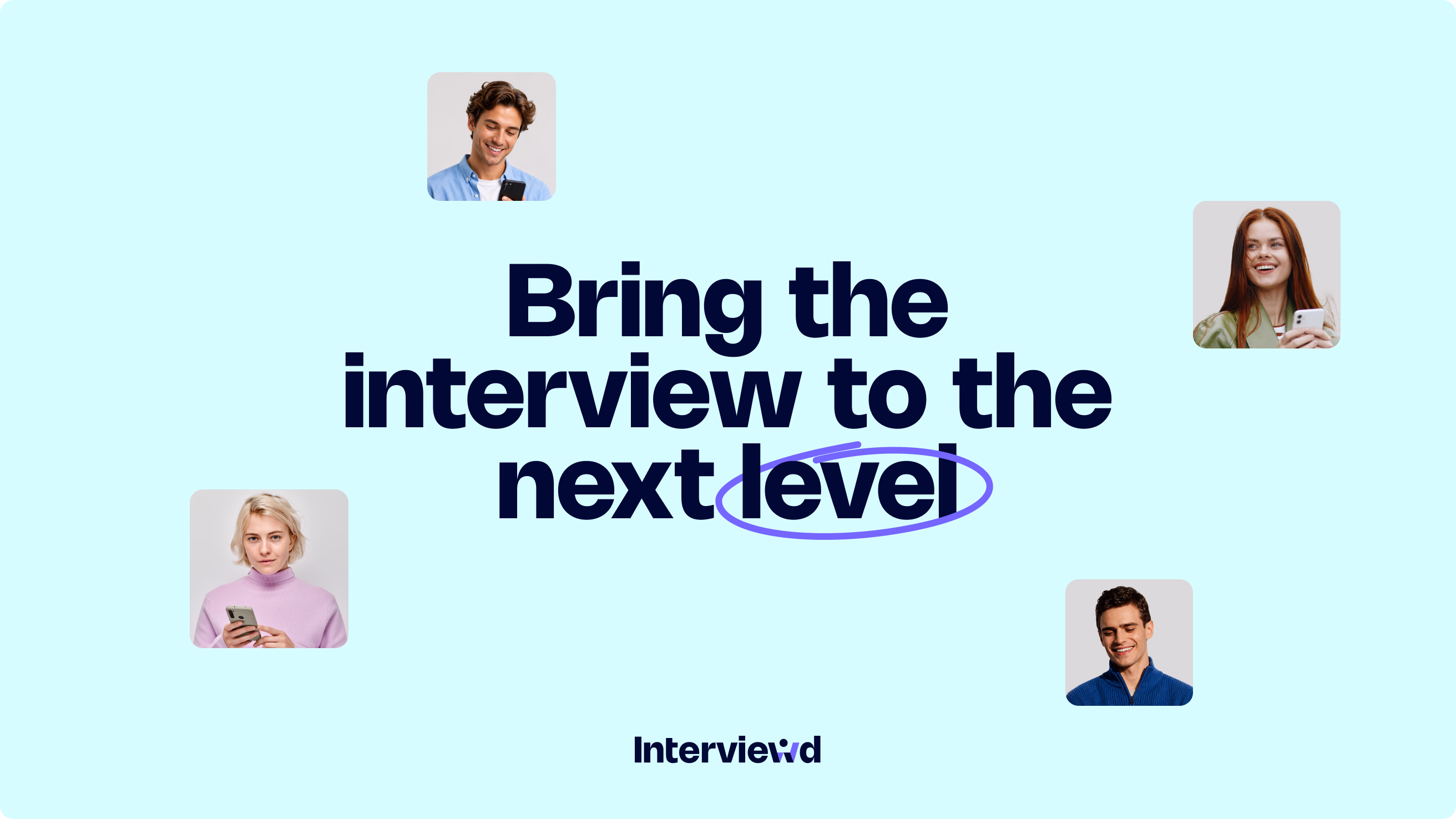 Interviewd brand visual promoting a next-level interview experience