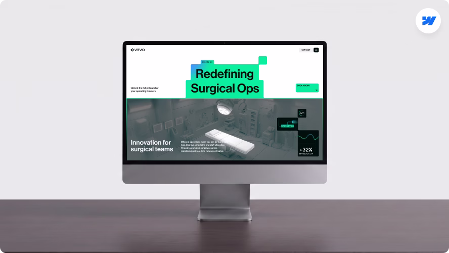 VitVio website homepage design built in Webflow by Halo Lab