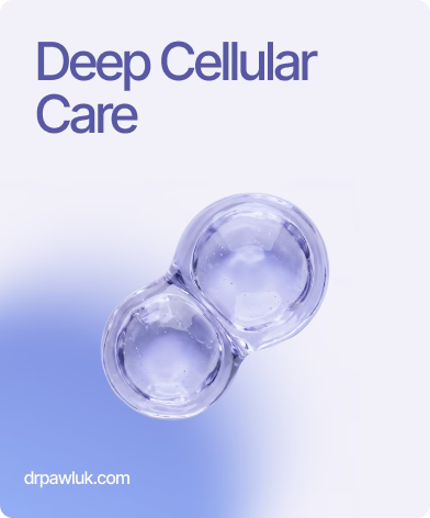 Deep Cellular Care brand poster for DrPawluk designed by Halo Lab