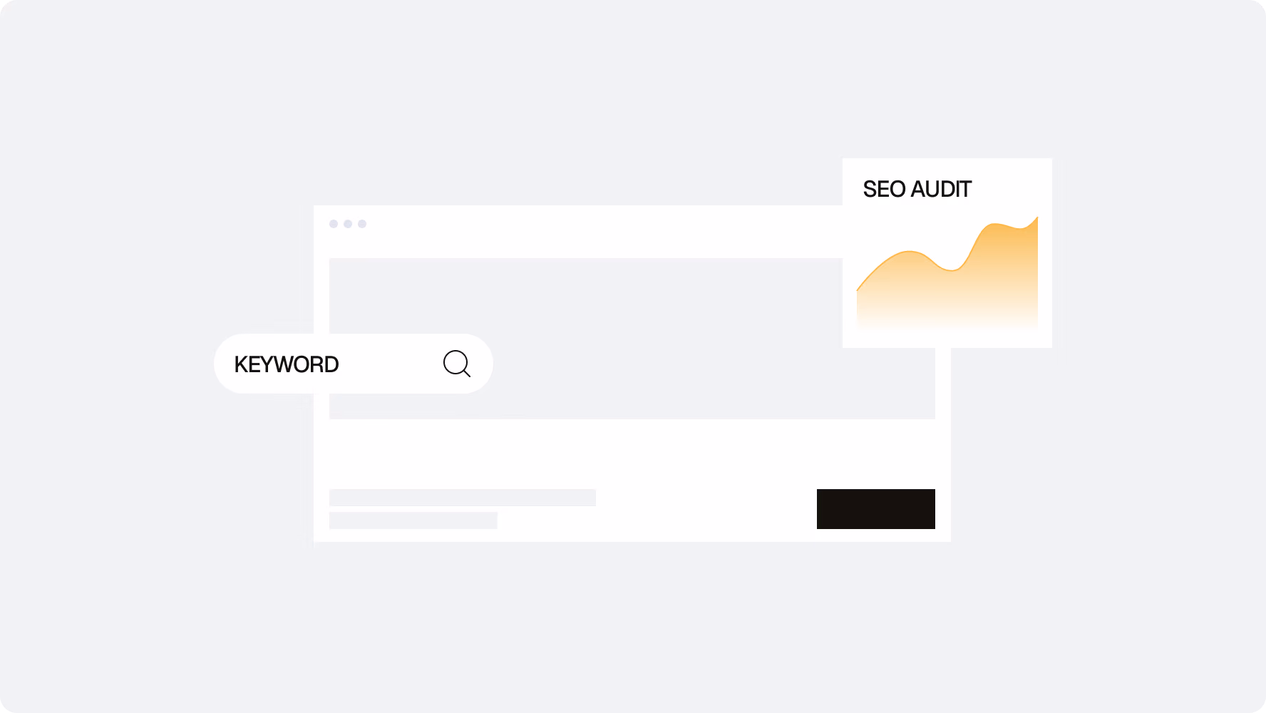 SEO audit and keyword research illustration for SMAVOO