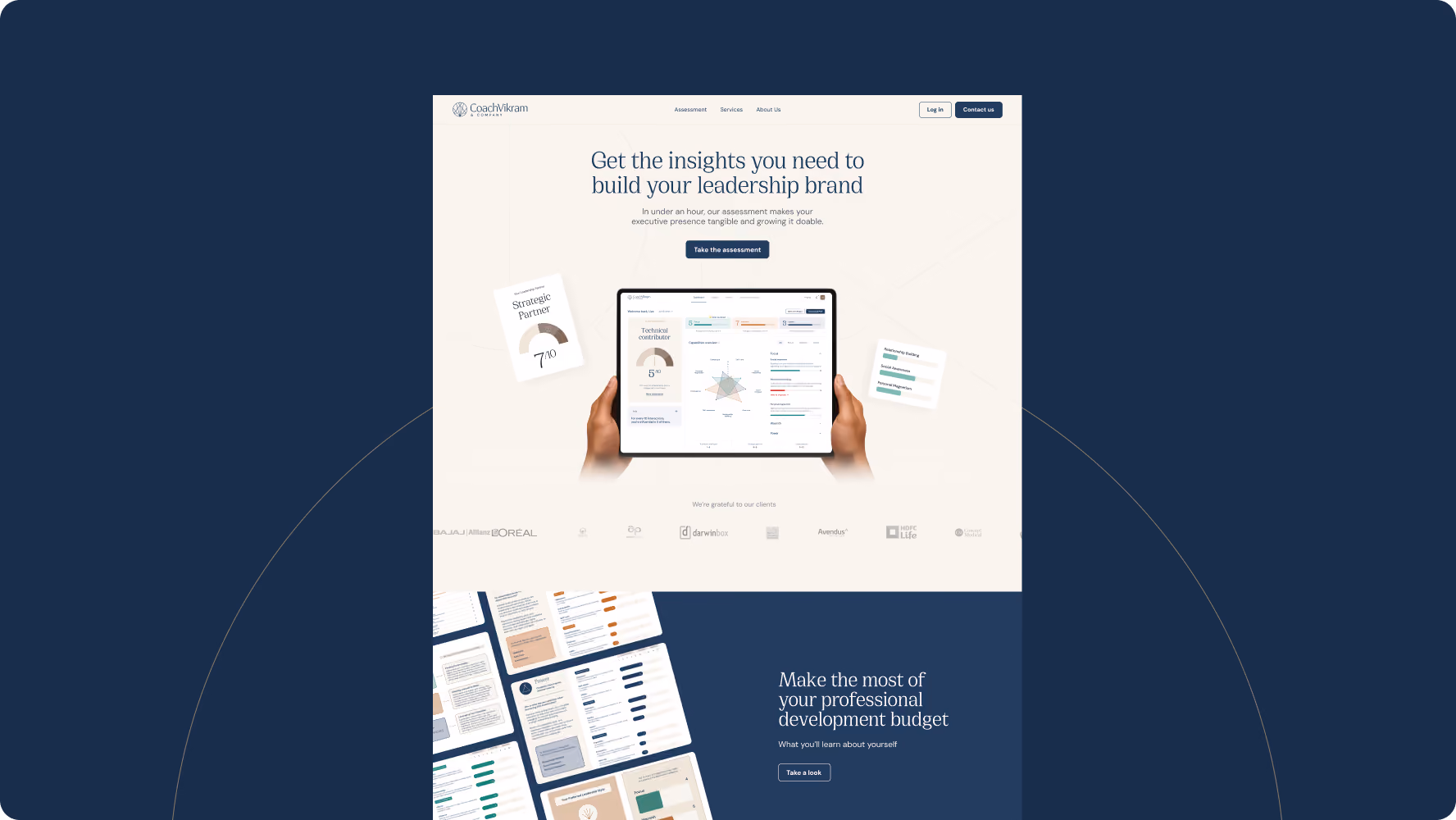 CoachVikram & Company website handoff in Webflow
