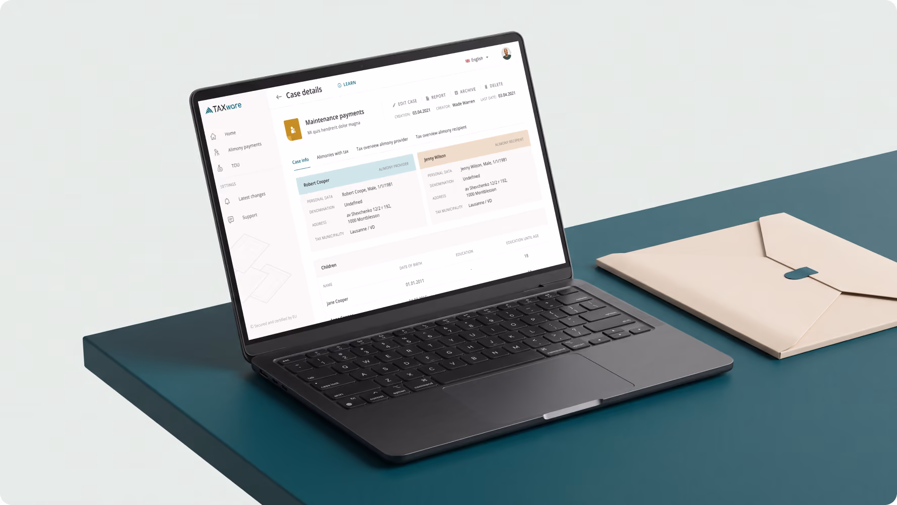 Financial planning platform UI design