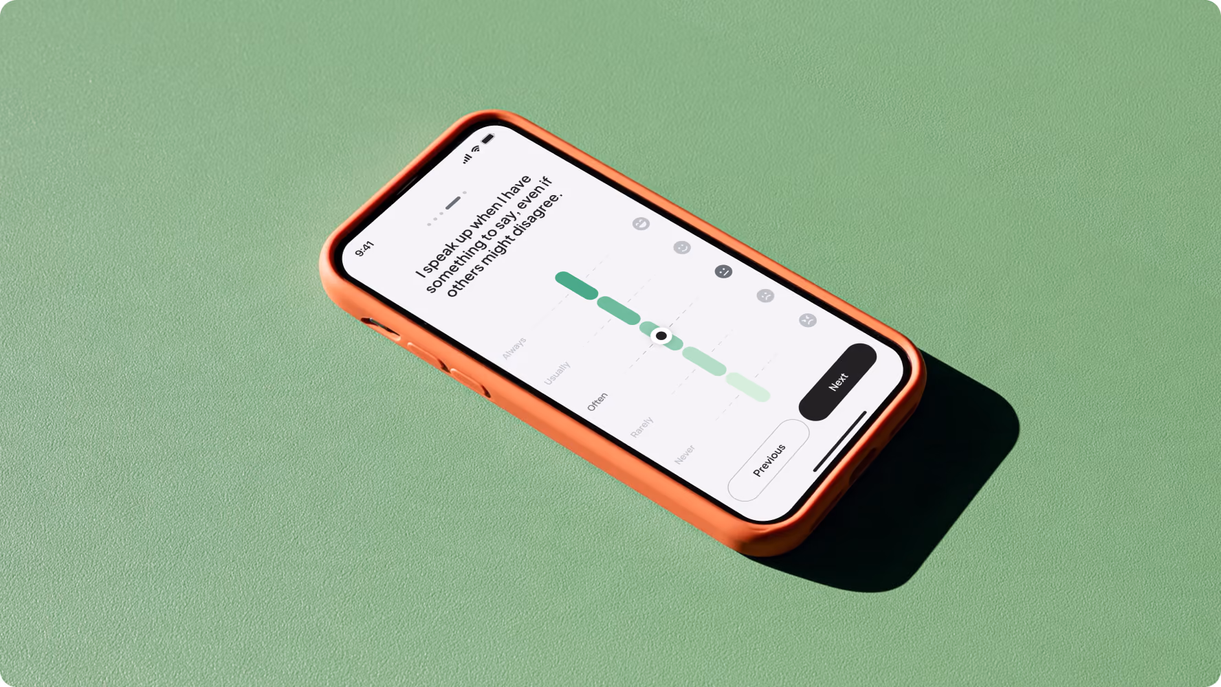 Mental wellness app UI design