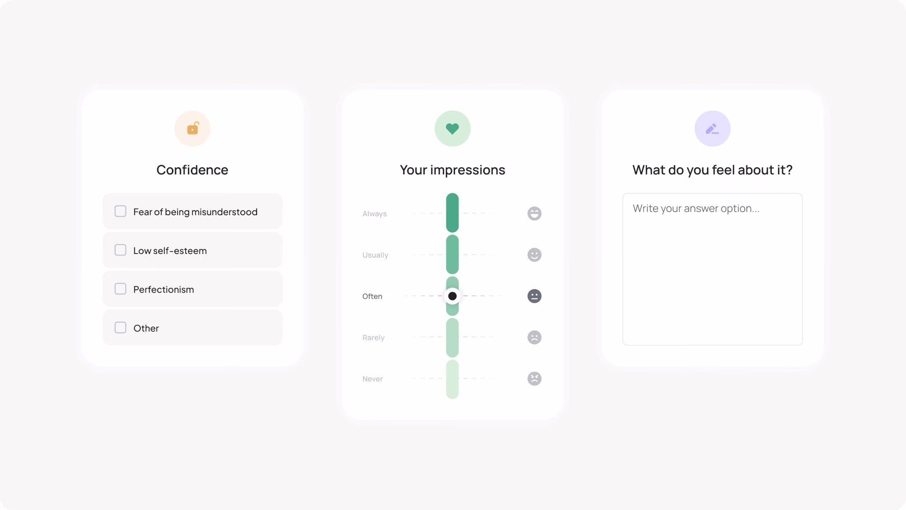 Mental wellness app UX wireframes