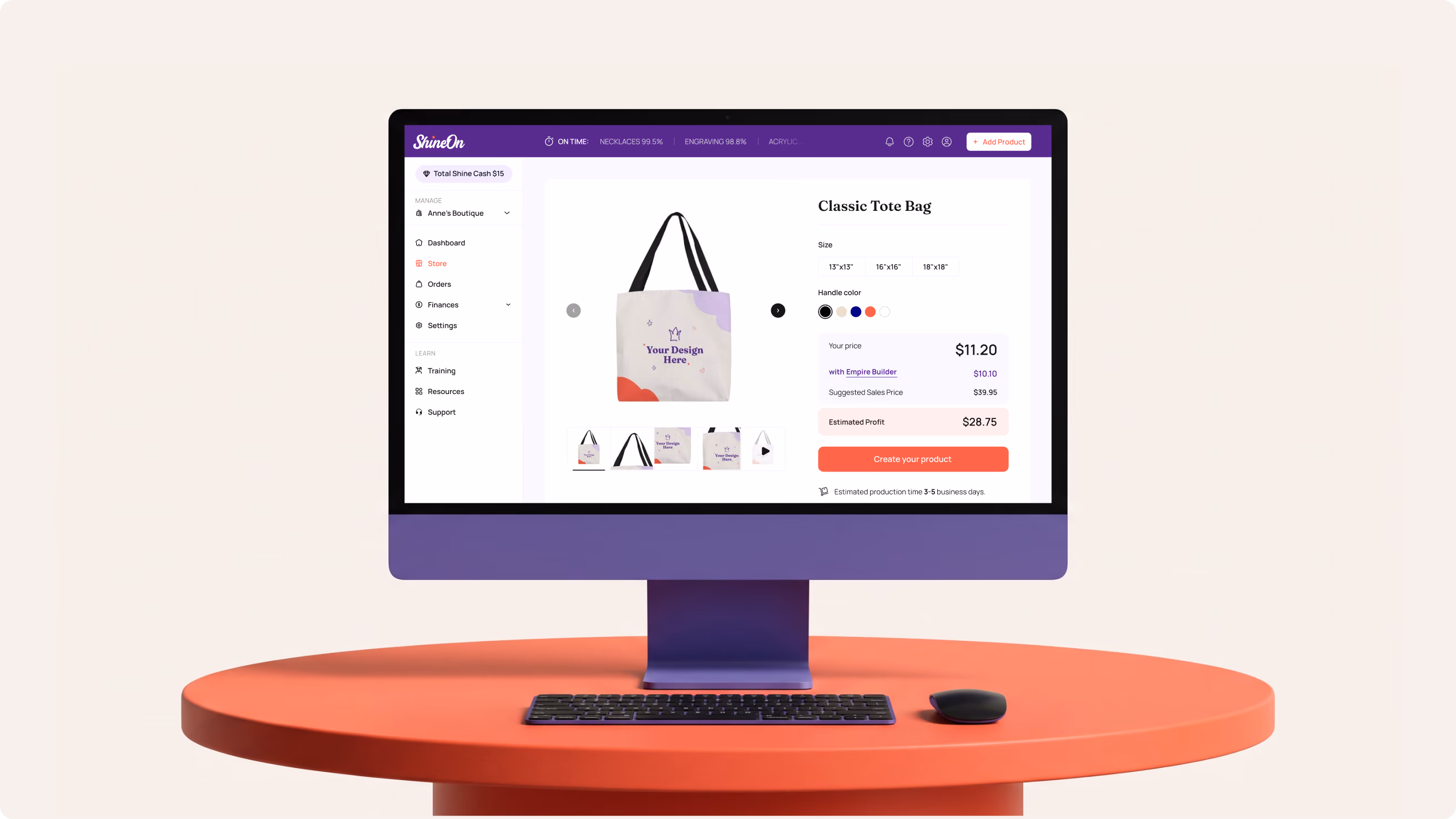 ShineOn Webflow development and product support