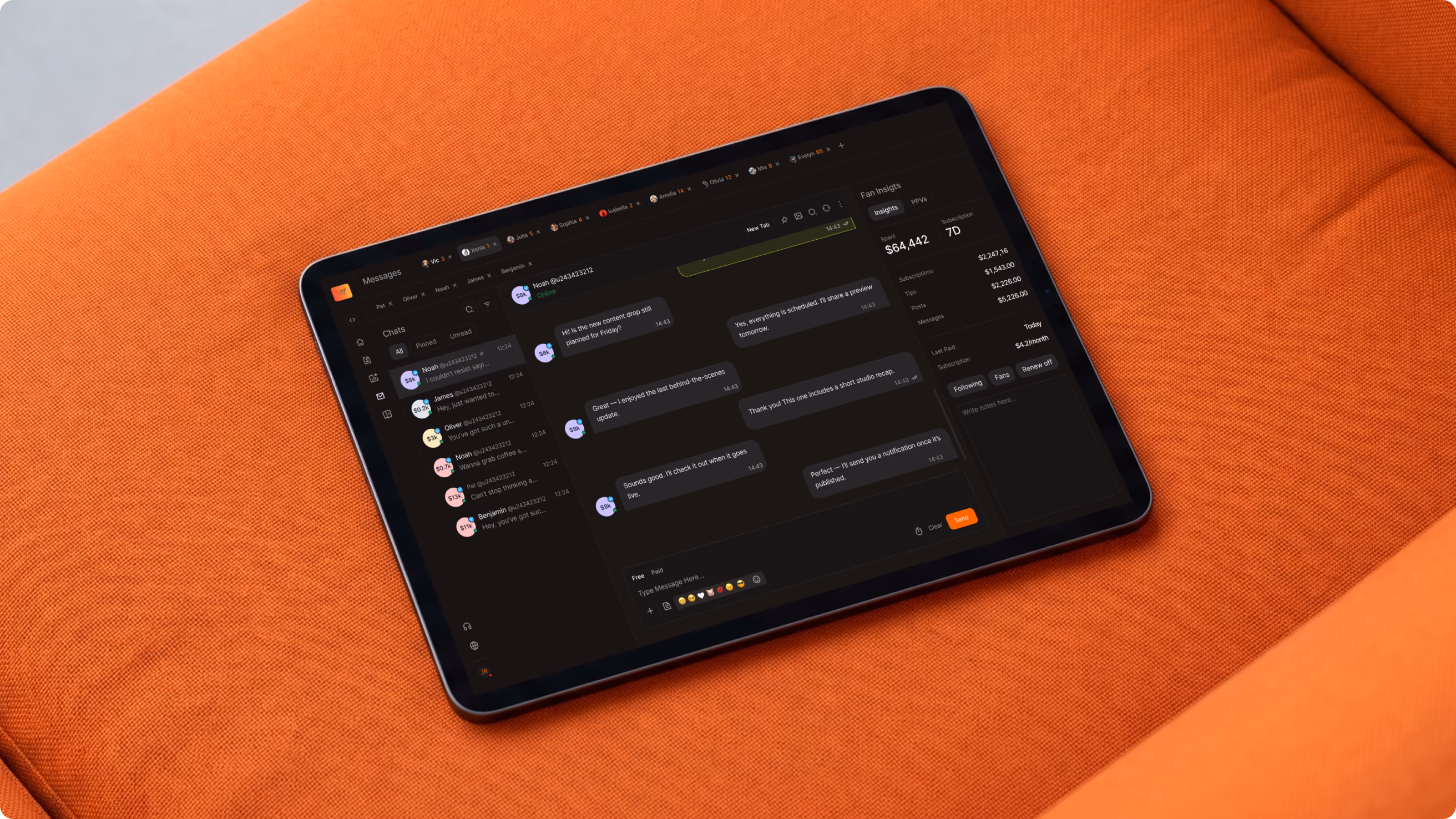 WhollyCreator creator CRM messaging interface