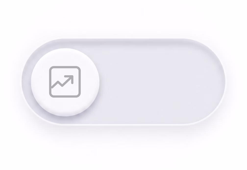 A switched-off toggle with a chart image icon on the handle