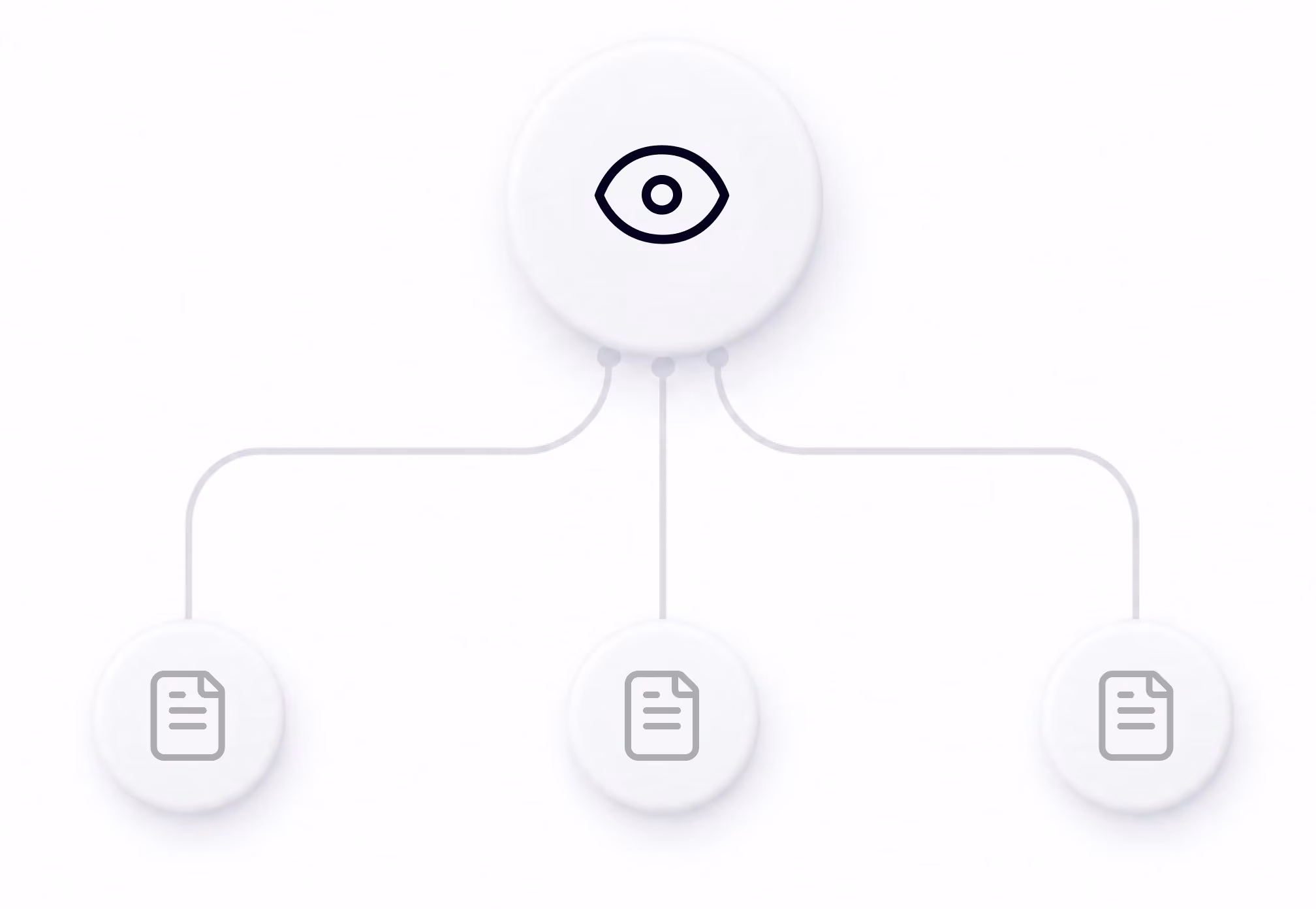An eye above three specification documents