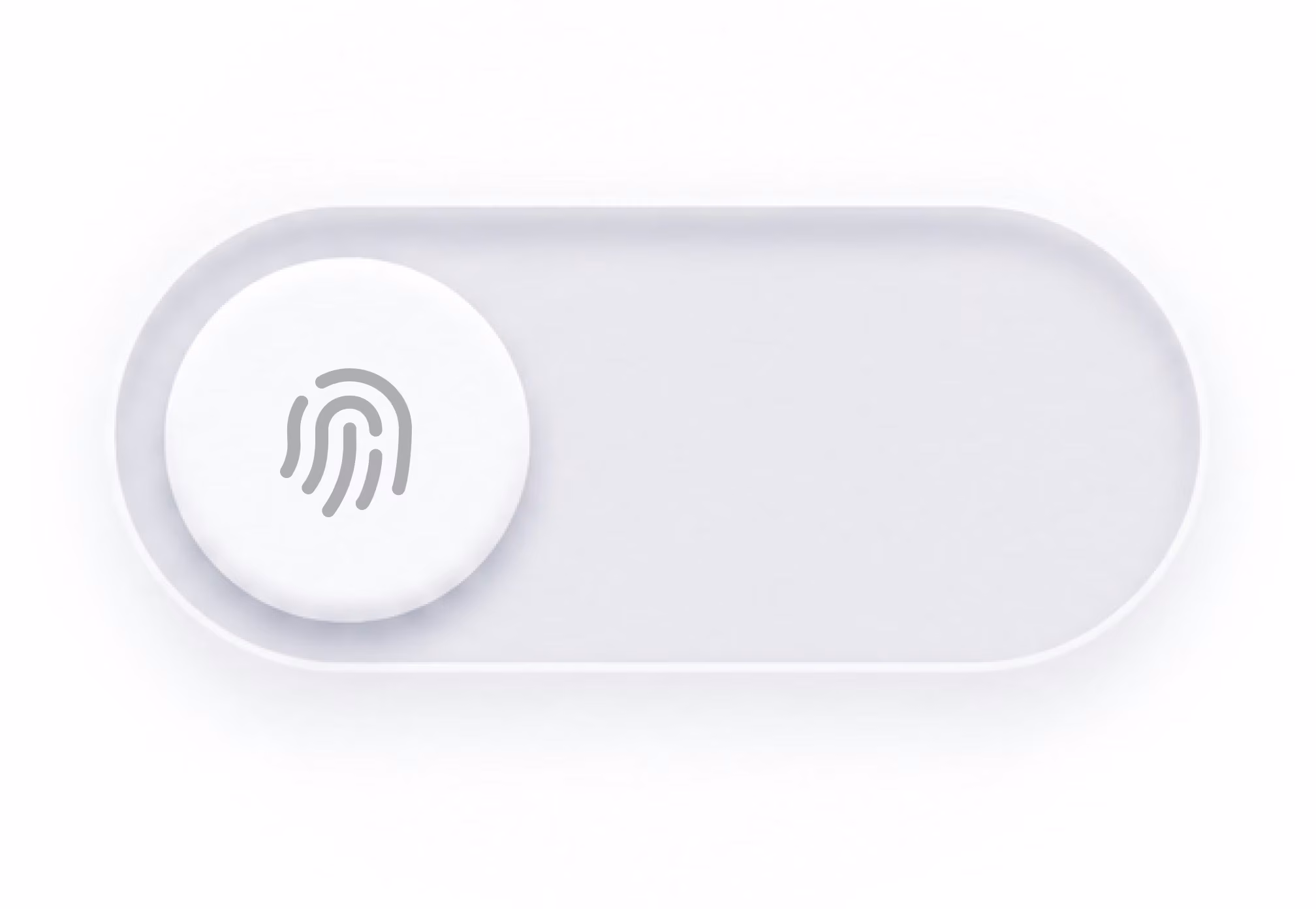 A fingerprint on a toggle switch resting in the off position