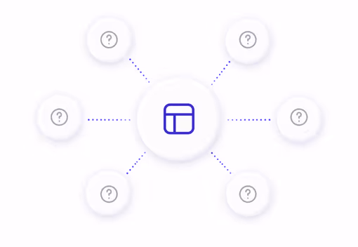 A crowded chart grid with a question mark floating above it