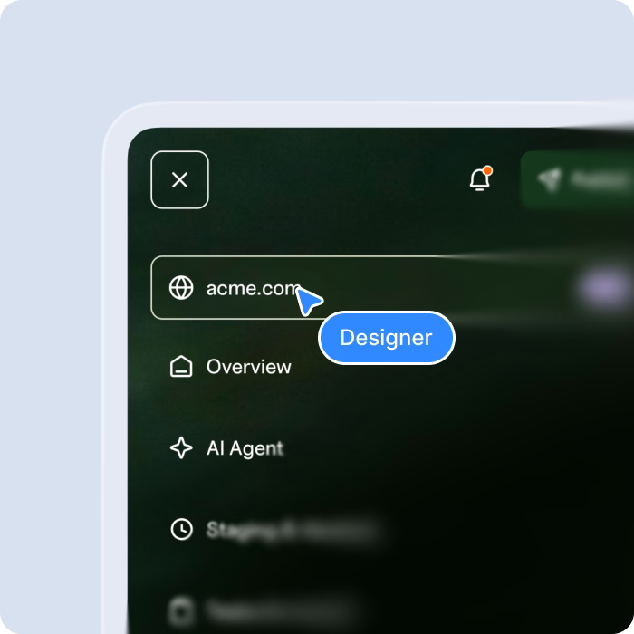 A designer reviewing an interface and its navigation states