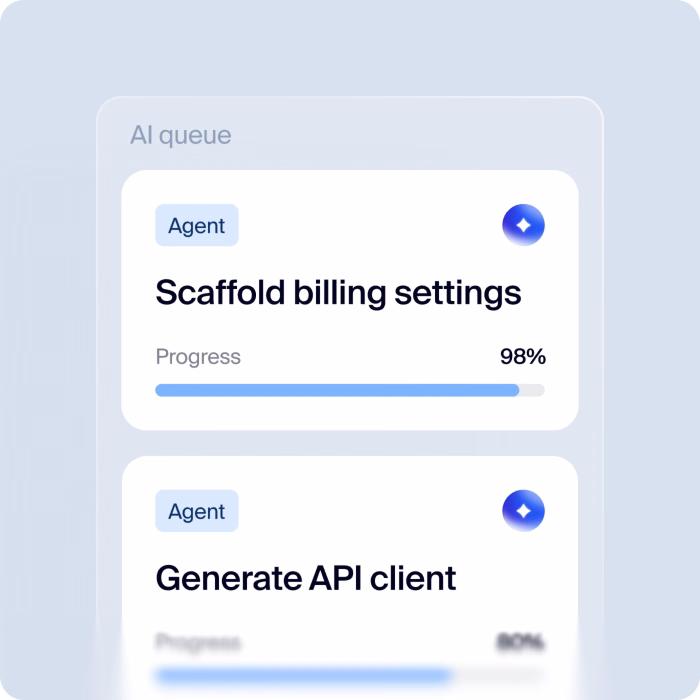 AI queue scaffolding settings and generating an API client