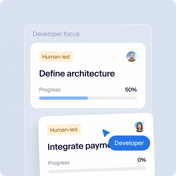 Developer focus on architecture and payment integration
