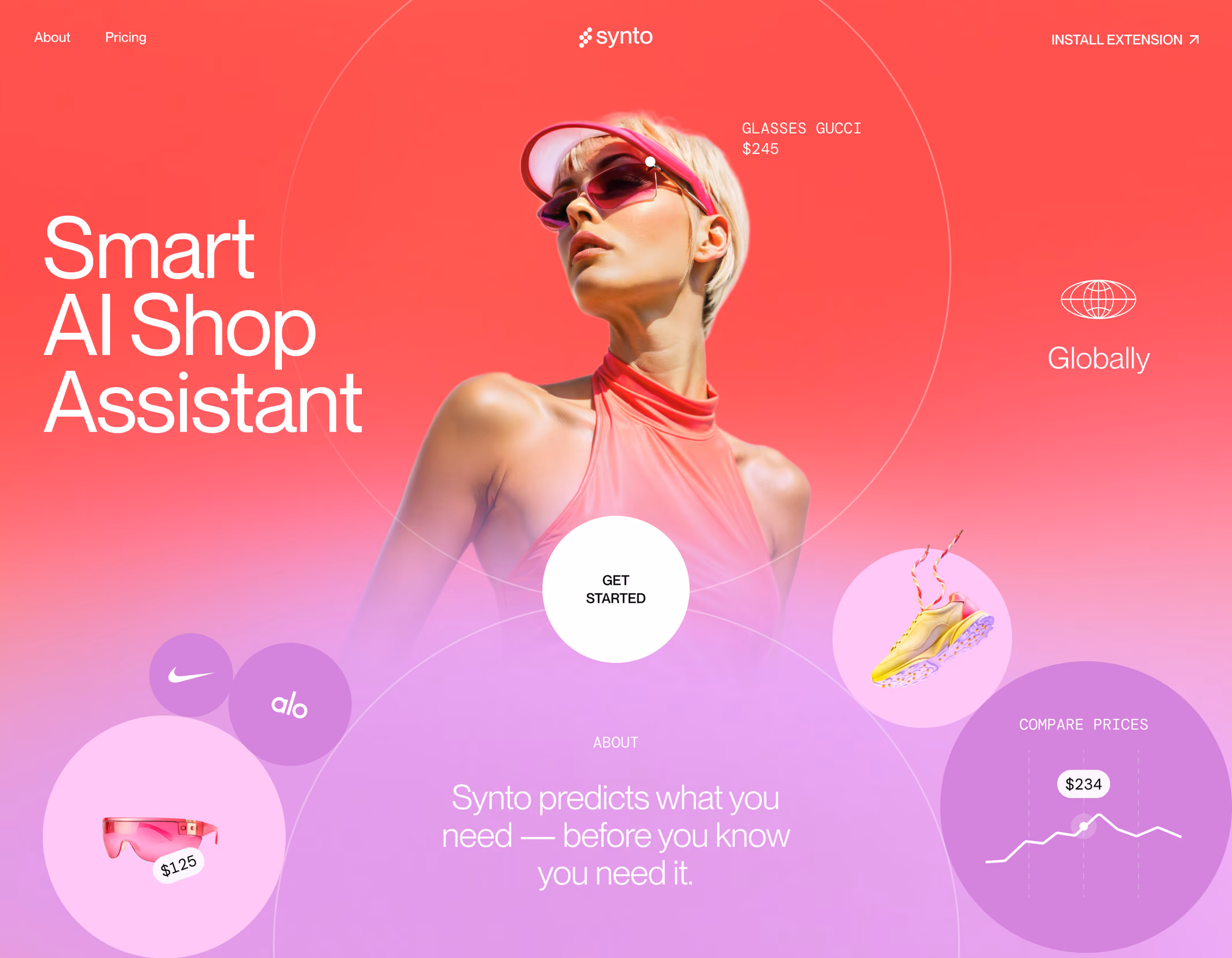 AI shopping assistant website design