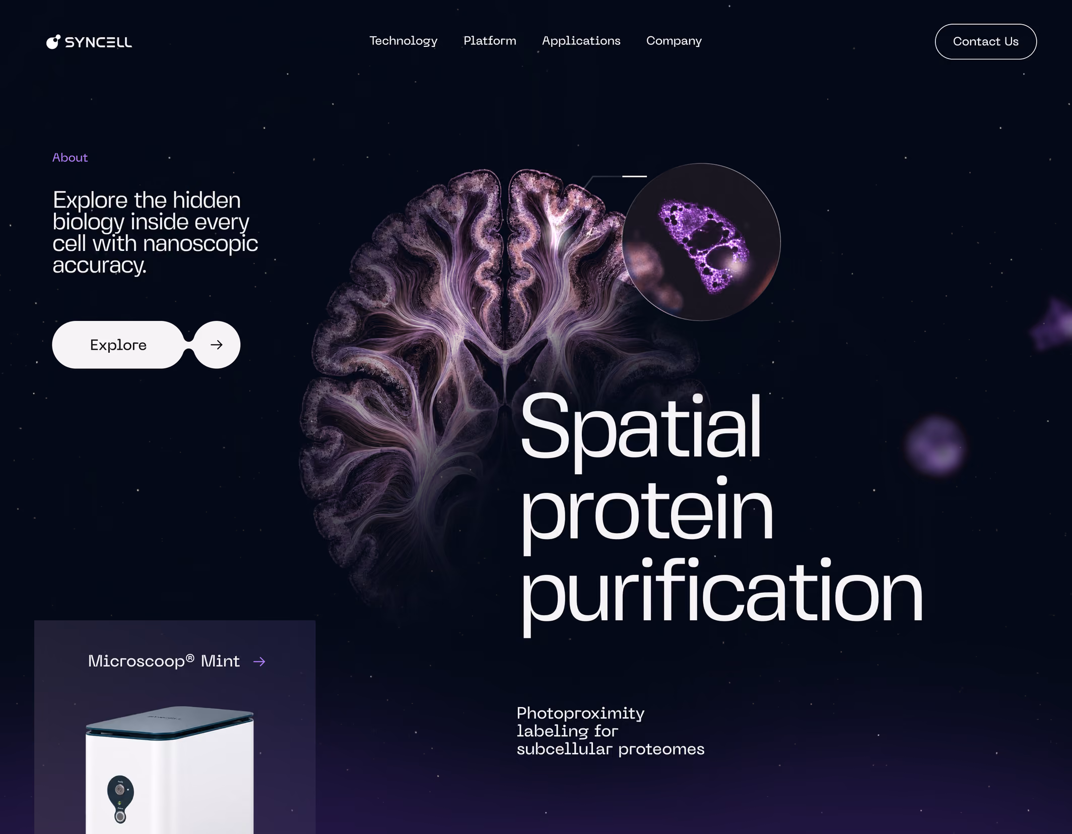 Biotech research website design