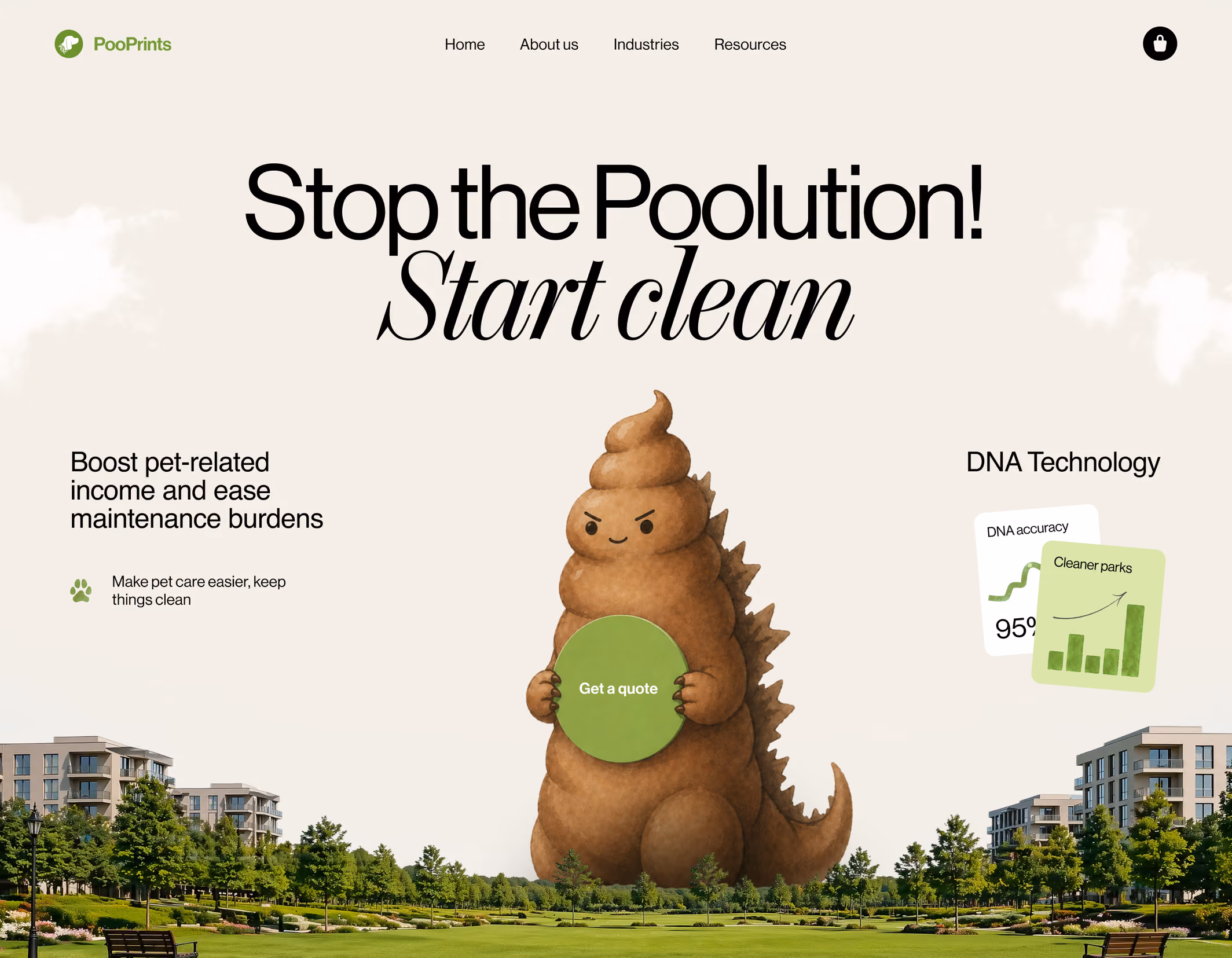 Pet care product website design