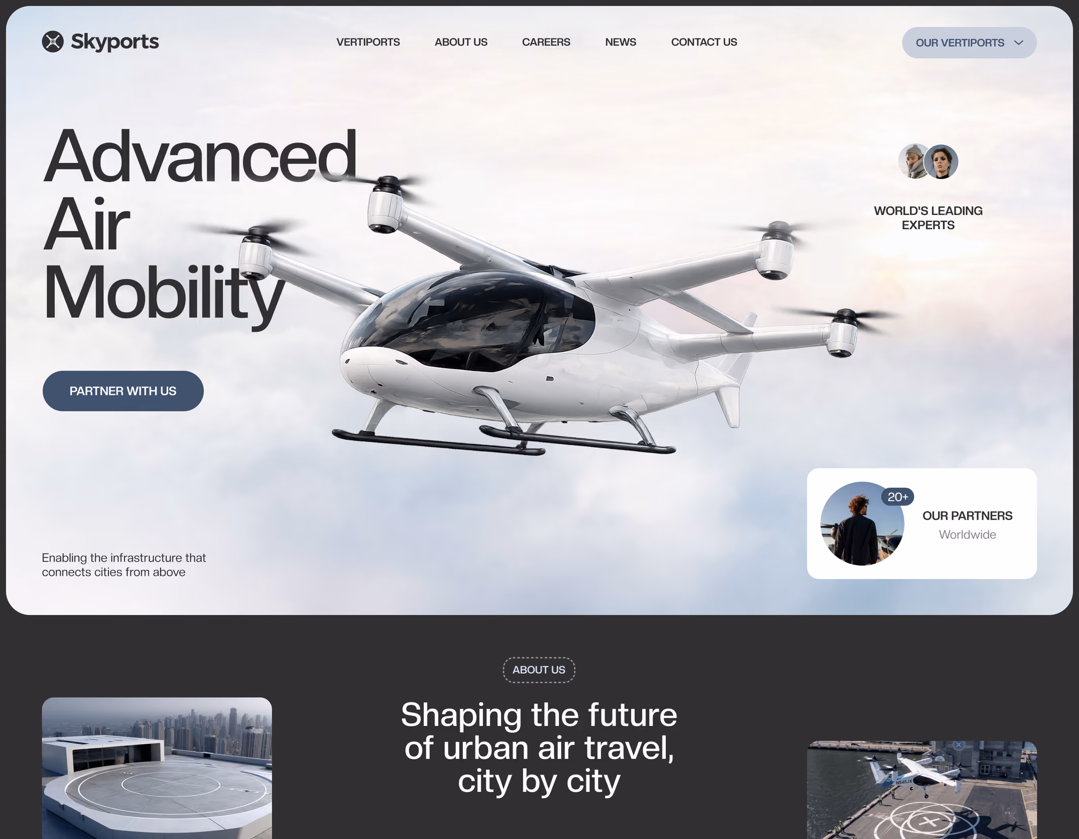 Air mobility website design