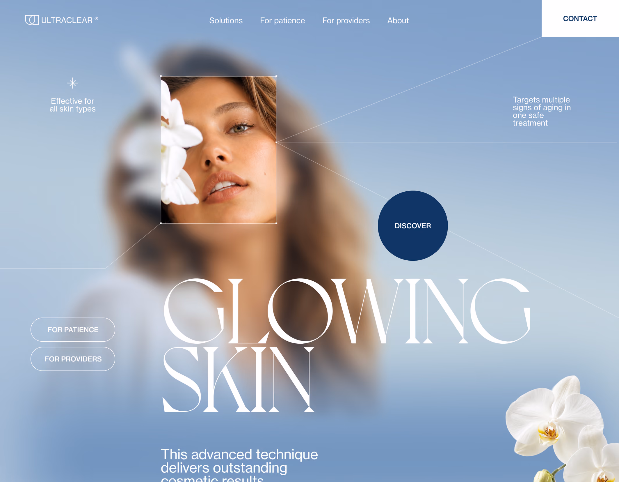 Skincare brand website design